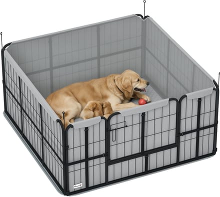 Pawhut Werpkist-Staal, Polyester-122L x 122B x 60H cm-Zwart