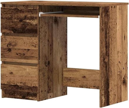 Bureau Hout - Schrijftafel Werkplek - Thuiswerken Studeren - Glad Oppervlak - 90x45x76 cm - Oud Hout