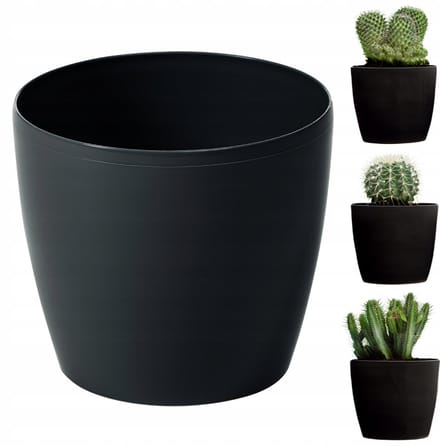 Magnolia Pot Zwart 21cm - Stijlvol in Duurzaam Kunststof