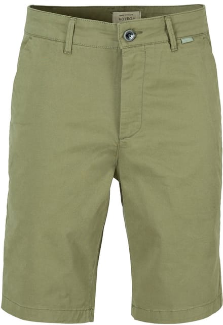 WOTEGA Heren Chinoshorts Spring – Regular Fit – Katoen Stretch – Olijfgroen – 5-pocket