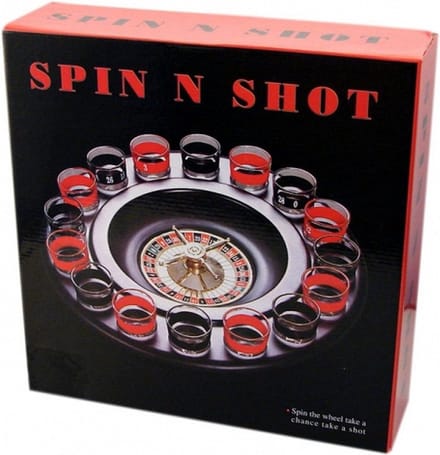 Kruger Drankspel/drinkspel - shot roulette - incl 16 shotglaasjes - spel avond