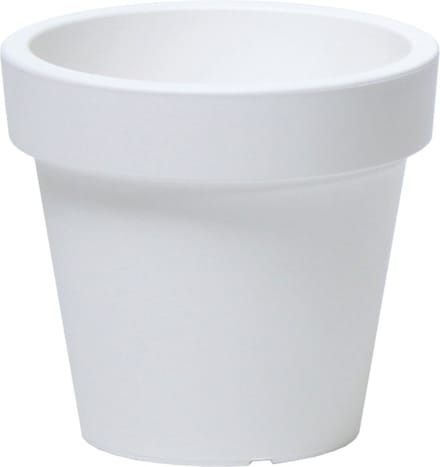 Prosperplast Bloempot Basic - kunststof - parel wit - D20 x H18 cm - buiten/tuin