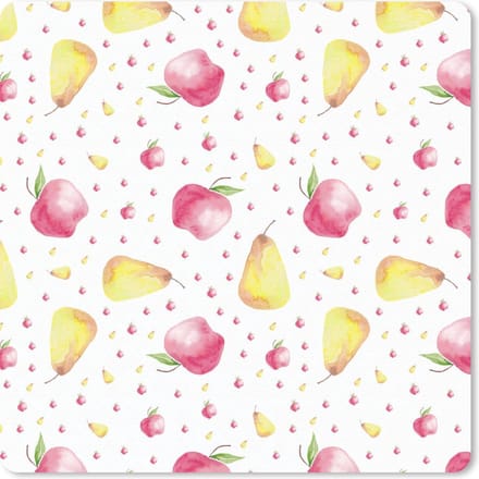 Muismat 20x20 cm - Mousepad Peren - Appels - Waterverf - Muismatten