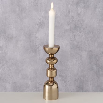 Kandelaar - Kaars houder - Aluminium - RAW - 21 cm. - Ø 7cm. - Goud - Modern.