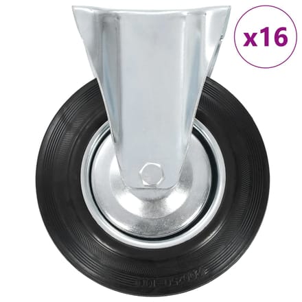 vidaXL 16 st Wielen vast 200 mm