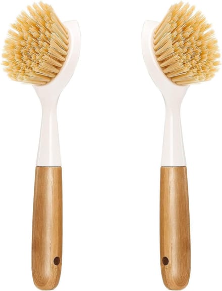 Keukenborstel Set - Afwasborstel Schraper - Schoonmaken Pannen - Ingebouwde Schraper - 2 stuks - Niet gespecificeerd