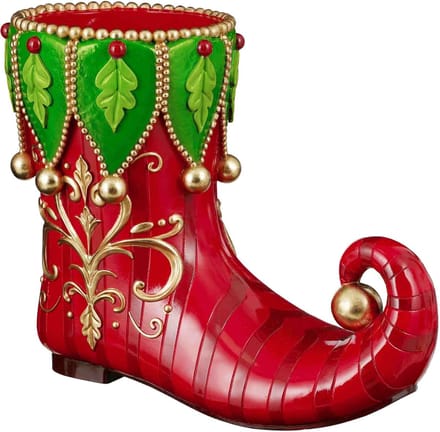 Mica Decorations Bloempot Elf - 55x28x43 cm - Polyresin - Rood