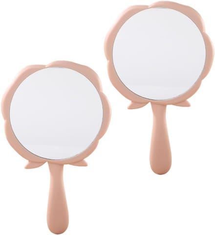 Make-up spiegel set - Cosmetische spiegel - Dagelijks gebruik - Handige handgreep - 13 x 8.5 cm - Roze