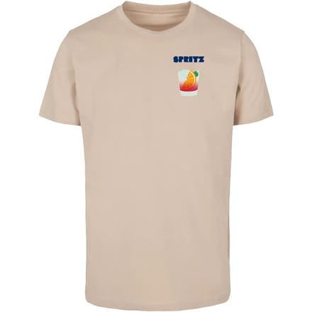 Mister Tee - Vintage Spritz Heren Tshirt - S - Creme
