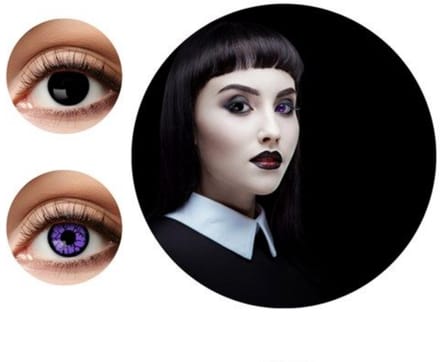 Duo black witch/purple Monster Maandlenzen