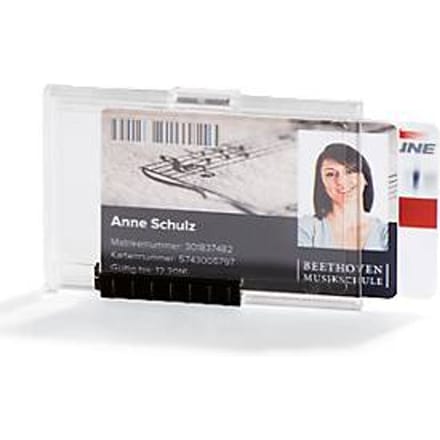 Durable kaartjeshouders Pushbox Duo, kunststof, voor max. 2 kaarten per kamer, 10 st.
