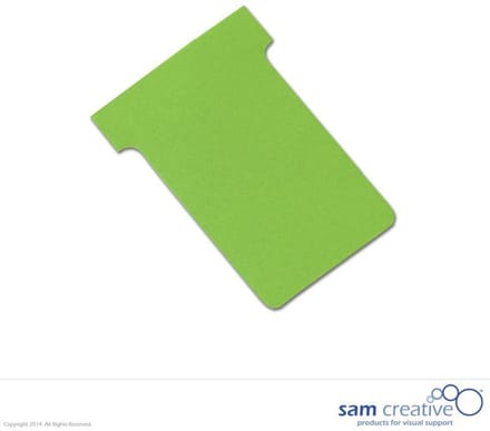 Sam Creative T-kaart Type 2 - Groen - 100 stuks - Planbord - Kaartplanner