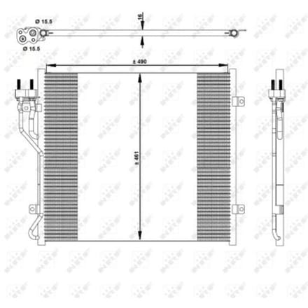 Condensator, airconditioning NRF 350129