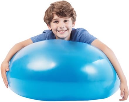Mega ball geel - herbruikbare grote bal - geschikt voor water en lucht