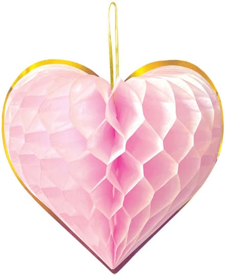 Globos Honeycomb Harten 23cm Watercolors Hearts - 4st.