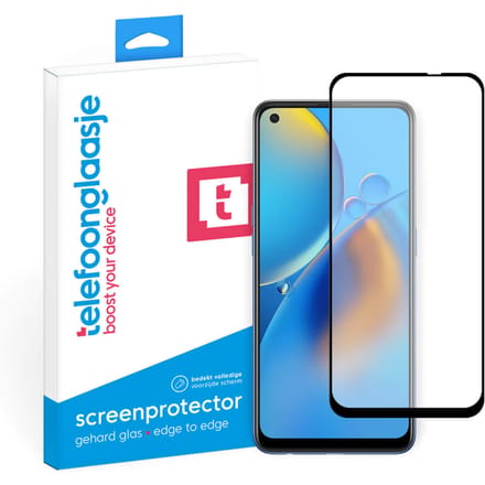 OPPO A74 4G screenprotector gehard glas Edge to Edge