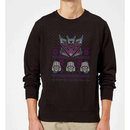 Decepticons Classic Ugly Knit Christmas Jumper - Black - S