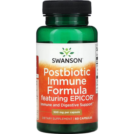 Postbiotische Immuunformule met Epicor, 500 mg, 60 Capsules