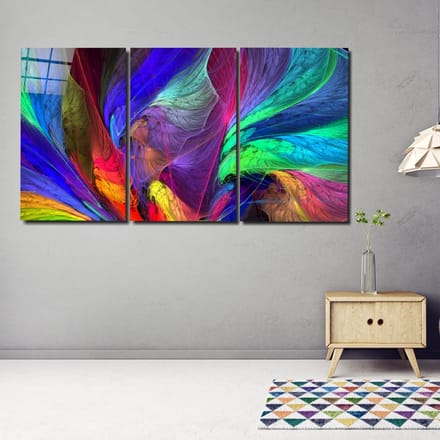 Dans van kleuren Mega glas schilderij