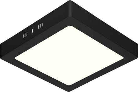 LED Paneel - 30x30 - 24W - Natuurlijk Wit 4200K - Mat Zwart - Opbouw - Vierkant - Aluminium