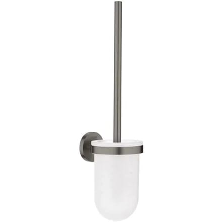 Grohe Wc-borstel Met Houder Essentials New - Metaal/glas - Hard Graphite Geborsteld (mat Donkergrijs)