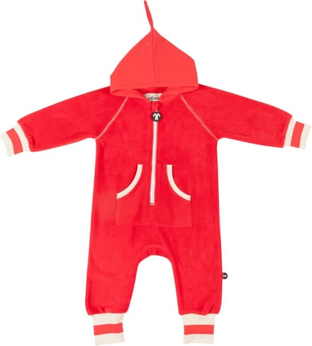 Ducksday Fleecepak onesie voor kinderen unisex Rood