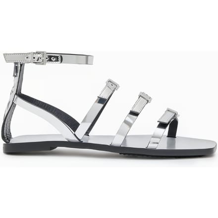 AllSaints Lore Sandal Mirror Silver Taglia: 36 | Infradito Outlet | Donna | Grigio