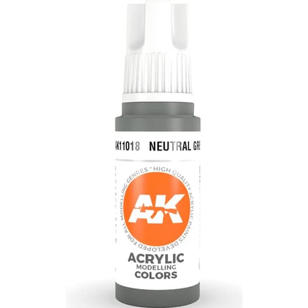Neutral Grey Acrylic Modelling Color - 17ml - AK-11018