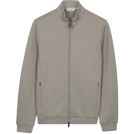 Thomas Maine Vest Sweat Cardigan Full 2-Way Zip Doubleface Interlock Groen / male