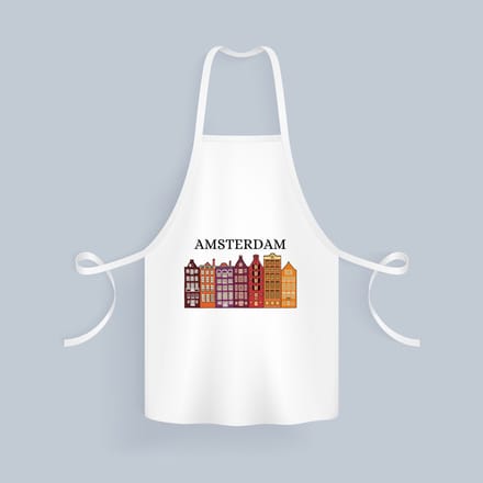 Akyol - amsterdam Keukenschort - Amsterdam - amsterdammers - de echte amsterdam liefhebbers - rijtjeshuizen - 82 bij 71 cm