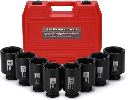 Set Momentsleutel Koppeling Doppenset 1/2" Zeskant Chroom-Molybdeen SAE