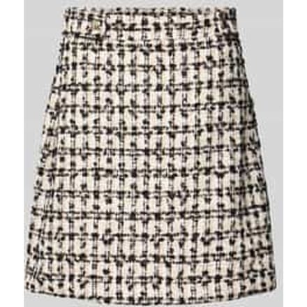 Knie-lange rok met labeldetail model 'Scara'