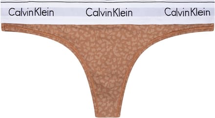 Calvin Klein - Tanga - Bruin - XS - Logo