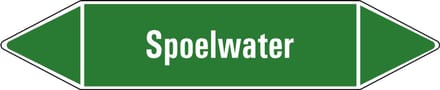 Spoelwater leidingmarkering op vel 126 x 26 mm - 5 per vel