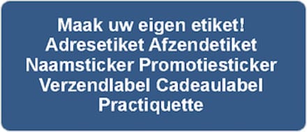 Verzendetiket - donker blauw - 250 stuks - 21x48mm - rechthoek - gepersonaliseerd - met eigen tekst
