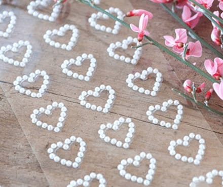 Always & Forever - Adhesive Pearl Heart Chain