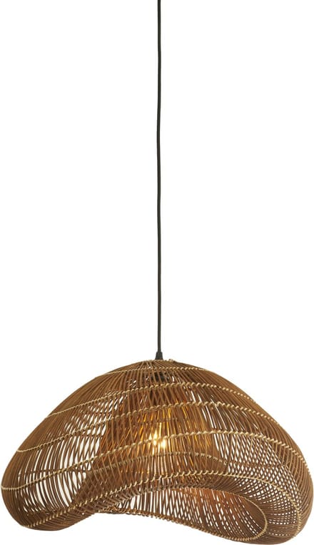 Hanglamp - bruin - JANZUR - rotan - E27 - 2986783 - Light & Living