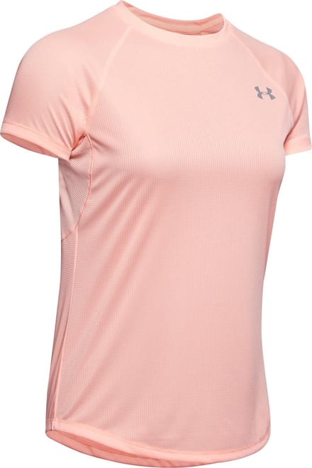 Under Armour - Maat XL - Speed Stride SS Dames Hardloopshirt Peach Frost