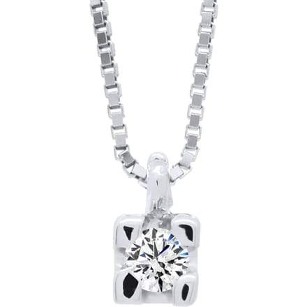 Ketting Diamond Solitaire 0030 Cts White Gold