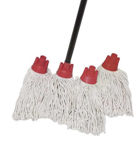 MAUS Spaanse mop met steel - 4 dweilen rood - EU product