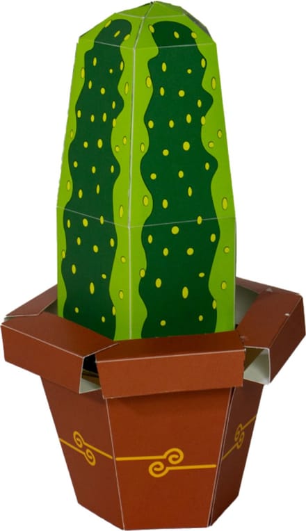 Papieren cactus surprise - 36 x 15 x 15 cm - Kartent