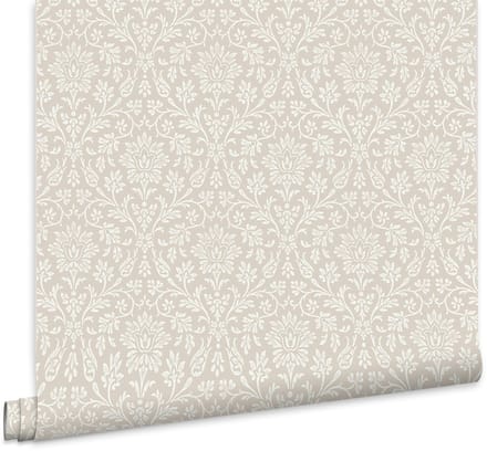 Laura Ashley Annecy Behang - Bloemen - 10mx52cm - Grijs