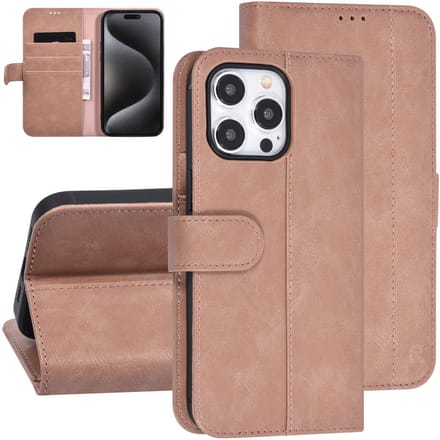 UNIQ Accessory Back Cover - Apple iPhone 15 Pro Max - Rose Gold - Magneetsluiting - Pasjeshouder