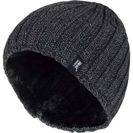 Heat Holders - Heren Geribbelde Gebreide Muts 3.4 Tog - Grijs