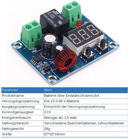 Accubewaker - Laagspanningsschakelaar Ontladingsbeveiliging - Batterij Beschermen - Programmeable Instelbaar - DC 12-36V - Niet gespecificeerd