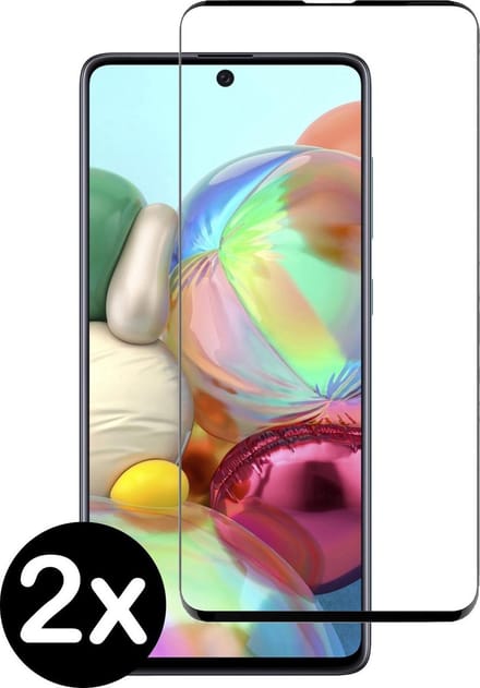 Screenprotector - 2 Stuks - Geschikt voor Samsung Galaxy A71 - Full Cover - Beschermglas - Gehard Glas - Tempered Glass - Screen Protector