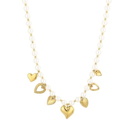 Parel ketting met bedels- kerst- sint- trendy- sieraden- dames- moederdag- hanger