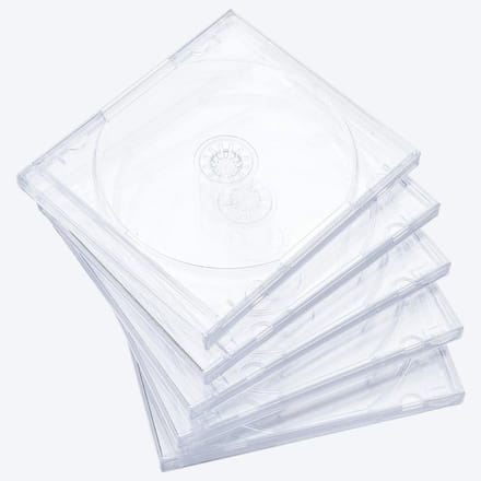 Standaard Enkele Clear CD Jewel Case met Gemonteerd Clear Tray - 10 Pack