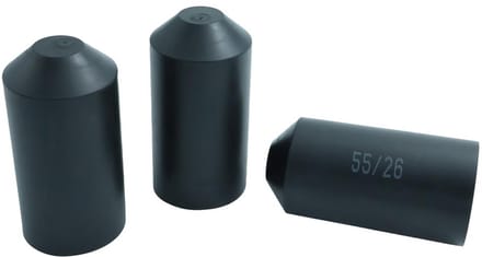 PRO-TIE® - Krimpkous Eindkap Einddop met Lijm 55-26 mm Zwart UV bestendig - PRO-TIE