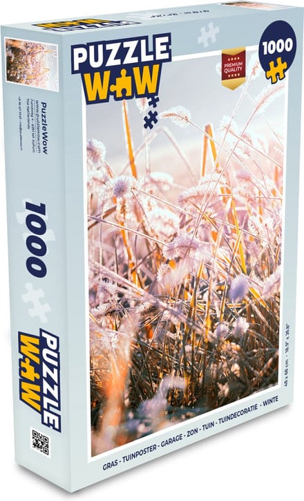 Puzzel Gras - Zon - Winter - Sneeuw - Legpuzzel - Puzzel 1000 stukjes volwassenen